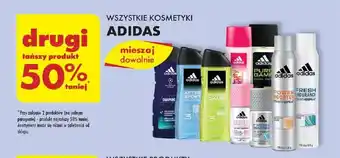 Biedronka WSZYSTKIE KOSMETYKI ADIDAS drugi tańszy produkt 50% taniej oferta