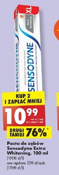 Biedronka Pasta do zębów Sensodyne Extra Whitening, 100 ml oferta