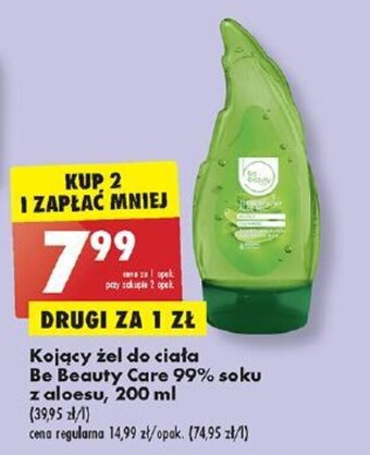 Biedronka Kojący żel do ciała Be Beauty Care 99% soku z aloesu, 200 ml oferta