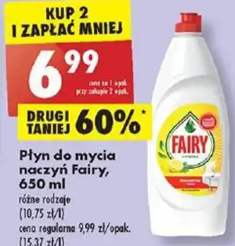 Biedronka Fairy Płyn do mycia naczyń 650 ml oferta