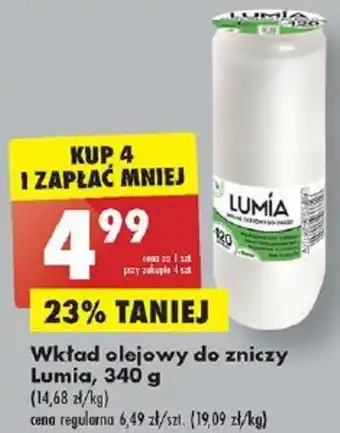 Biedronka Lumia Wkład olejowy do zniczy 340 g oferta