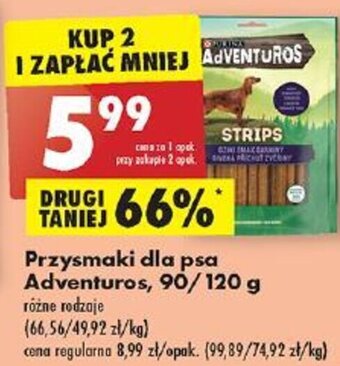 Biedronka Przysmaki dla psa Adventuros 90/120 g oferta