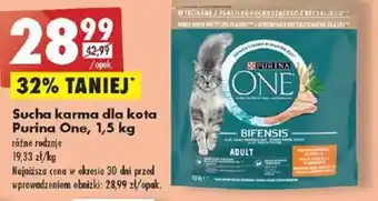 Biedronka Sucha karma dla kota Purina One1,5 kg oferta