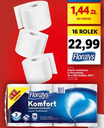 Lidl Floralys Papier toaletowy 3-warstwowy oferta