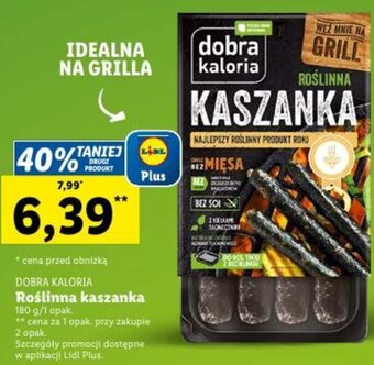 Lidl DOBRA KALORIA Roślinna kaszanka 180 g oferta