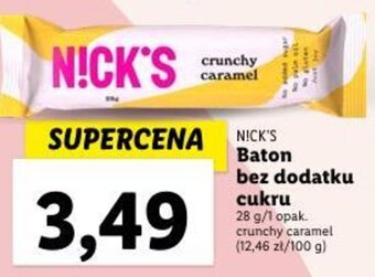 Lidl NICK'S Baton bez dodatku cukru 28 g oferta