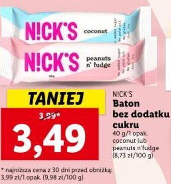 NICK'S Baton bez dodatku cukru 40 g