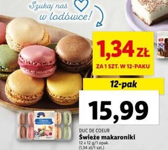 Lidl DUC DE COEUR Świeże makaroniki 12 x 12 g oferta