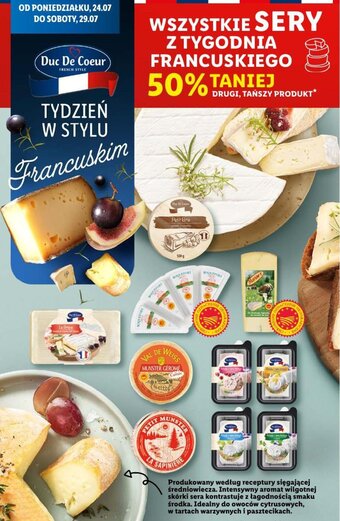 Lidl Wszystkie sery z Z TYGODNIA FRANCUSKIEGO oferta