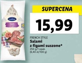 Lidl FRENCH STYLE Salami z figami suszone 250 g oferta