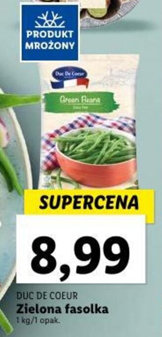 Lidl DUC DE COEUR Zielona fasolka 1 kg oferta