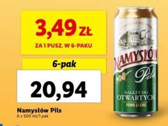 Lidl Namysłów Pils 6 x 500 ml oferta