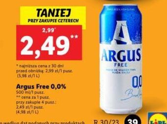 Lidl Argus Free 0,0% 500 ml oferta