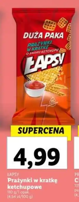 Lidl Prażynki w kratkę ketchupowe 110 g oferta