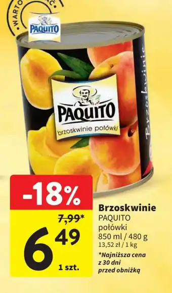Intermarche Brzoskwinie 850 ml oferta