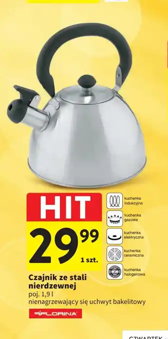 Intermarche Czajnik ze stali nierdzewnej 1 szt. oferta