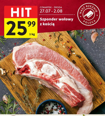Intermarche Szponder wołowy z kością 1 kg oferta