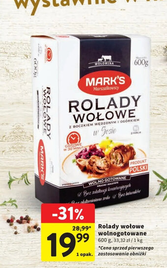 Intermarche Rolady wołowe wolnogotowane 600 g oferta
