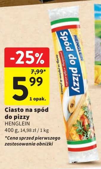 Intermarche Ciasto na spód do pizzy 400 g oferta