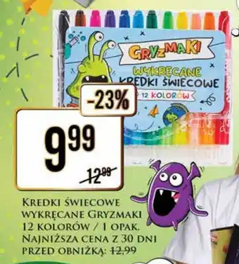 Dino KREDKI ŚWIECOWE WYKRĘCANE GRYZMAKI 12 KOLORÓW oferta