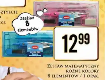 ZESTAW MATEMATYCZNY RÓŻNE KOLORY 8 ELEMENTÓW / 1 OPAK.