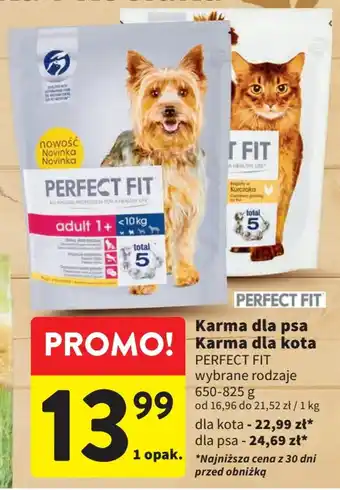 Intermarche PERFECT FIT Karma dla psa, Karma dla kota 650-825g oferta