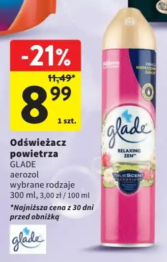 Intermarche GLADE Odświeżacz powietrza 300ml oferta