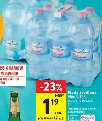 Intermarche Primavera Woda źródlana 1l oferta
