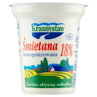 Społem Krasnystaw śmietana 18 % homogenizowana 300 g oferta