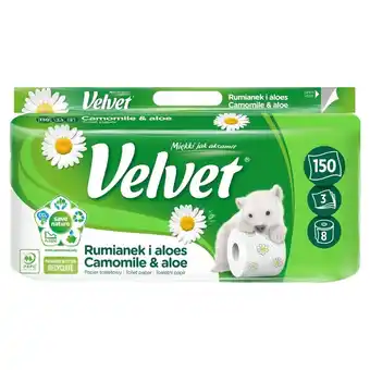 API MARKET Velvet rumianek i aloes papier toaletowy 8 rolek oferta