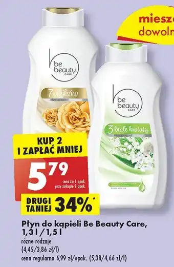 Biedronka Płyn do kąpieli bez i białe kwiaty oferta