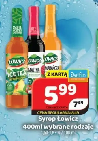 Delfin Syrop Łowicz 400ml oferta
