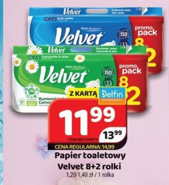 Delfin Papier toaletowy Velvet 8+2 rolki oferta
