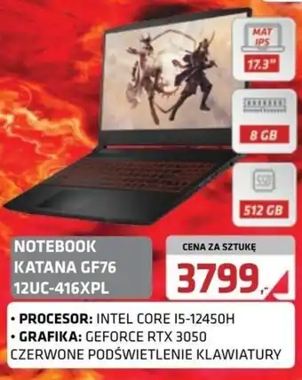 NOTEBOOK KATANA GF76