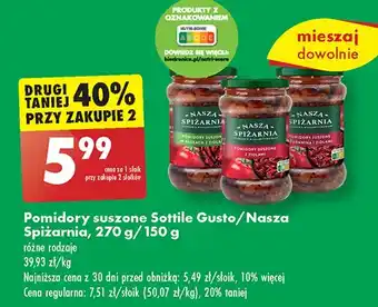Biedronka Pomidory suszone z żurawiną i ziołami oferta