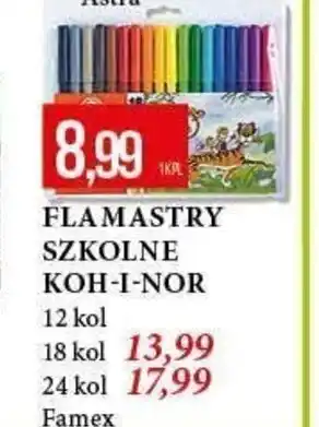 E.Leclerc FLAMASTRY SZKOLNE KOH-I-NOR 12 kol oferta