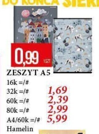 E.Leclerc ZESZYT A5 16K =/# oferta