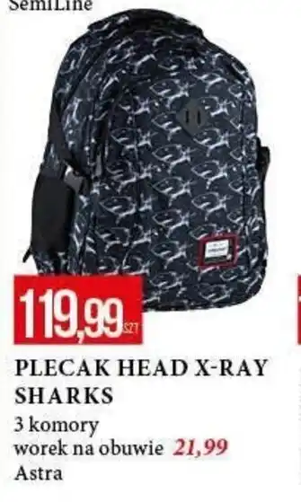 E.Leclerc PLECAK HEAD X-RAY SHARKS 3 komory oferta