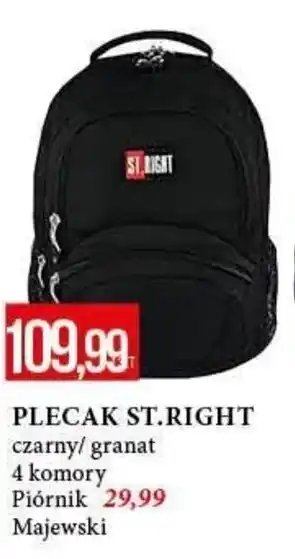 E.Leclerc PLECAK ST.RIGHT czarny/ granat 4 komory oferta