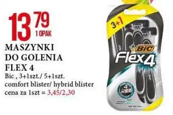 E.Leclerc MASZYNKI DO GOLENIA FLEX 4 Bic, 3+1szt./ 5+1szt. comfort blister/ hybrid blister oferta