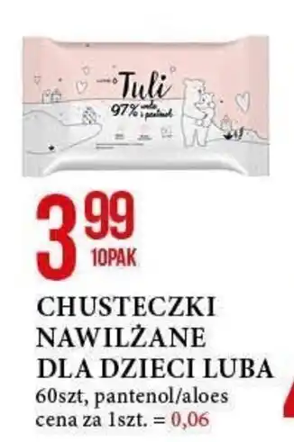 E.Leclerc CHUSTECZKI NAWILŻANE DLA DZIECI LUBA 60szt, oferta