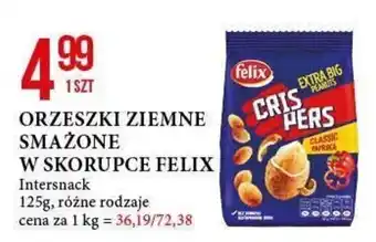 E.Leclerc ORZESZKI ZIEMNE SMAŻONE W SKORUPCE FELIX Intersnack 125g oferta