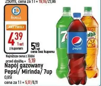 E.Leclerc Napój gazowany Pepsi/ Mirinda/7up 0,85l oferta
