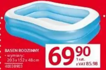 Selgros BASEN RODZINNY wymiary: 203x152x48 cm oferta