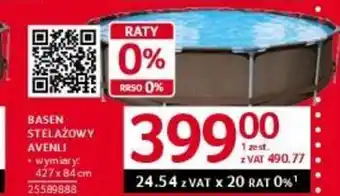 Selgros BASEN STELAŻOWY AVENLI wymiary: 427x84cm oferta