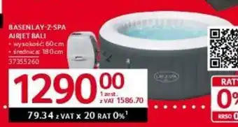 BASEN LAY-Z-SPA AIRIET BALI wysokość 60cm średnica: 180 cm
