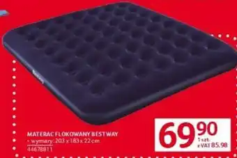 Selgros MATERAC FLOKOWANY BESTWAY wymiary: 203x183x22cm oferta