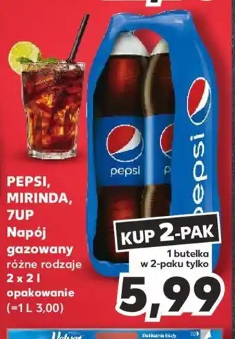 Kaufland PEPSI, MIRINDA, 7UP Napój gazowany różne rodzaje 2 x 2 l oferta