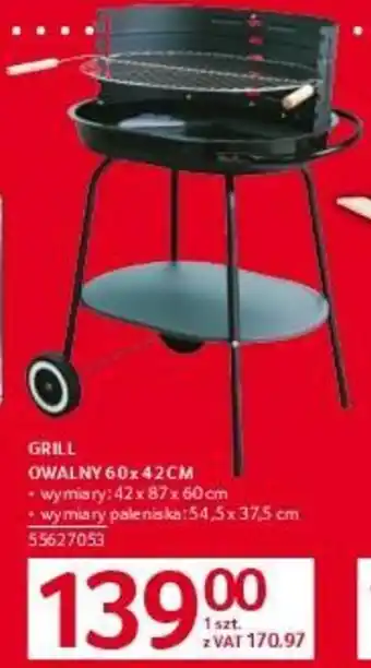 Selgros GRILL OWALNY 60x42CM oferta