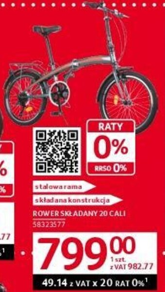Selgros ROWER SKŁADANY 20 CALI oferta